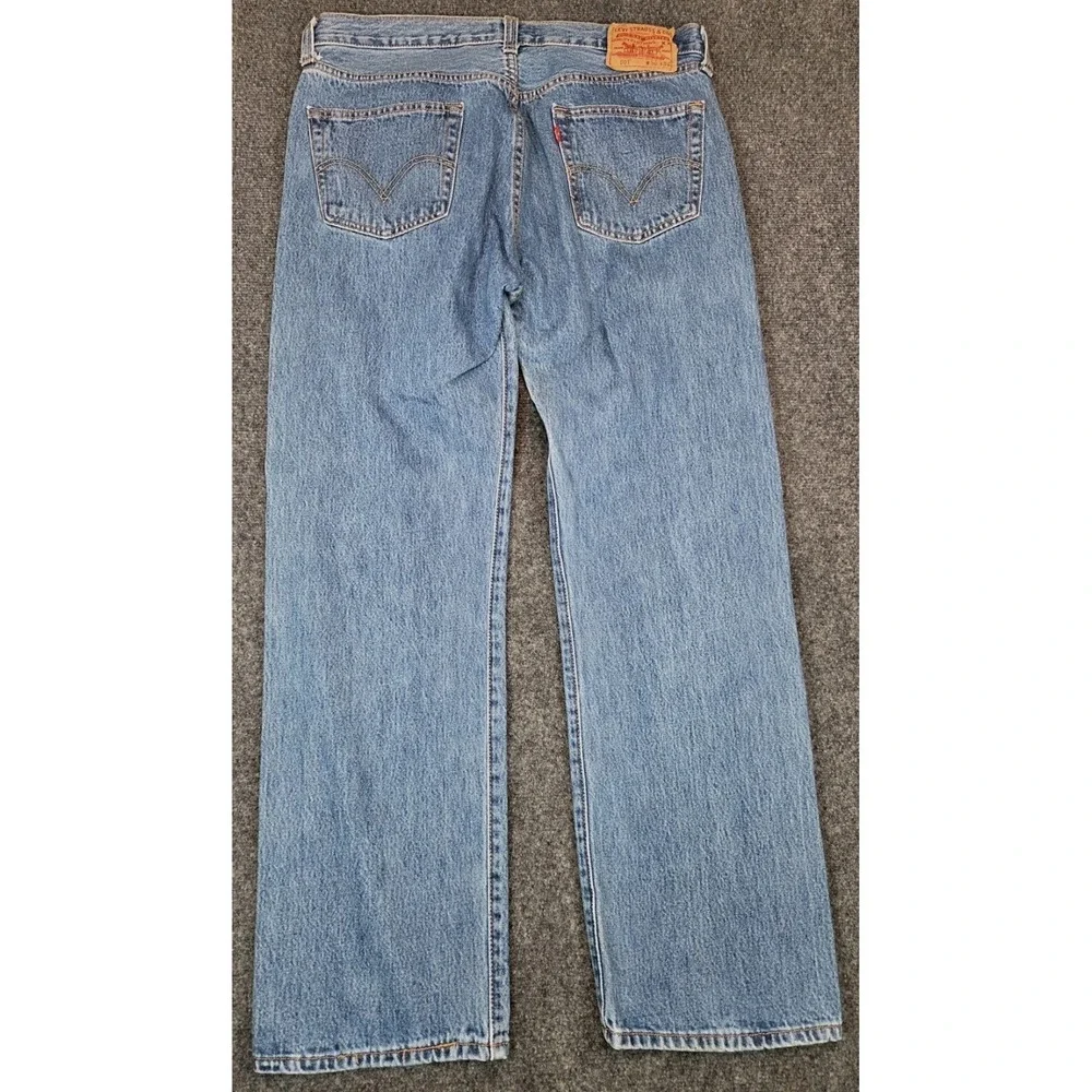 Levis 501XX Jeans Mens 36x34 Blue Straight Leg Button Fly